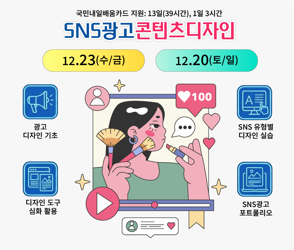 2025년 12월 SNS광고콘텐츠디자인 개강 안내
